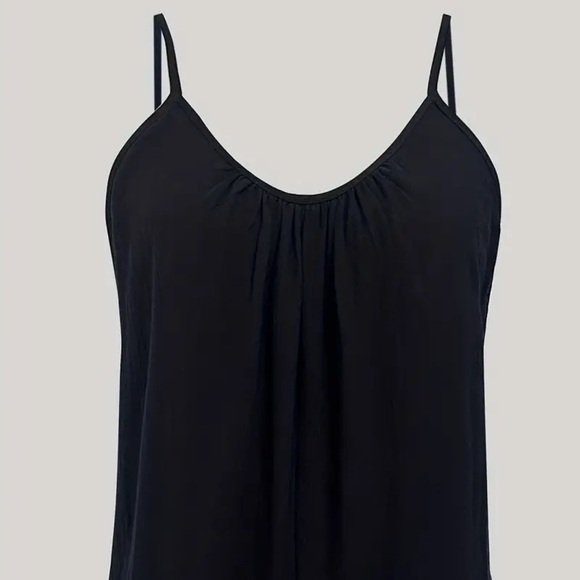 Boutique Black Jumpsuit with Pockets and Adjustable Straps - Picture 3 of 3